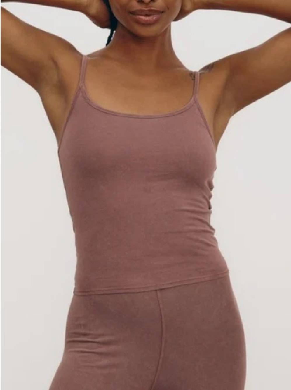 Organic Basics Core Singlet Slim Cami in Plum